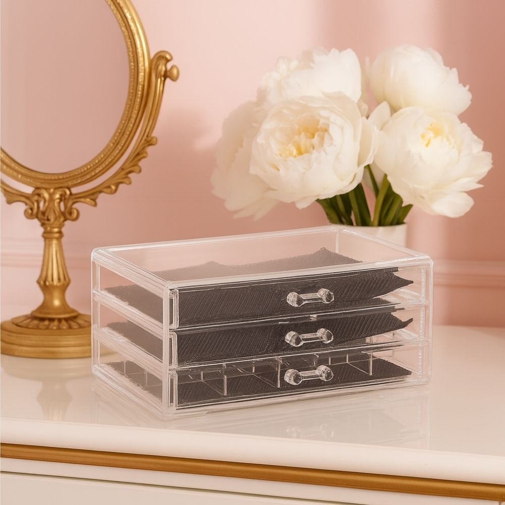 Organizador de Maquiagem 3 Gavetas Organizador de Maquiagem 3 Gavetas