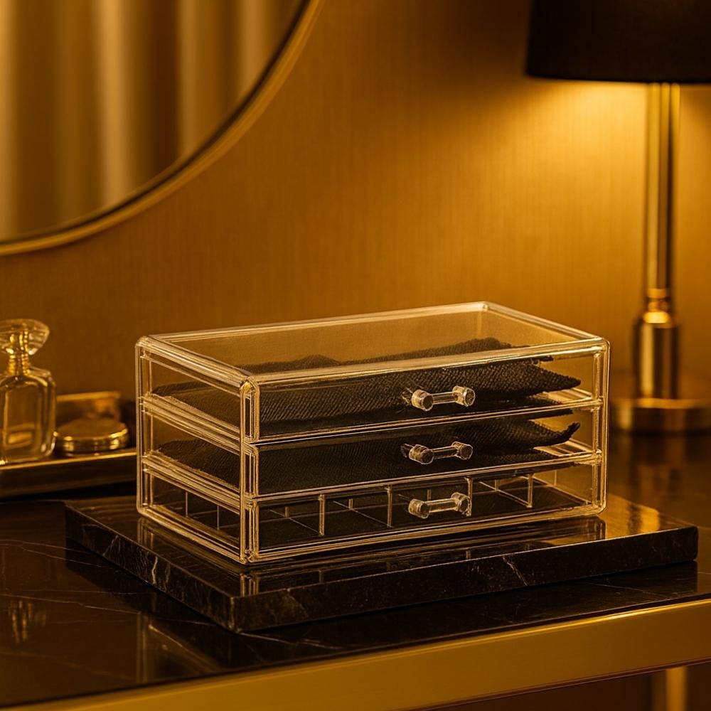Organizador de Maquiagem 3 Gavetas Organizador de Maquiagem 3 Gavetas