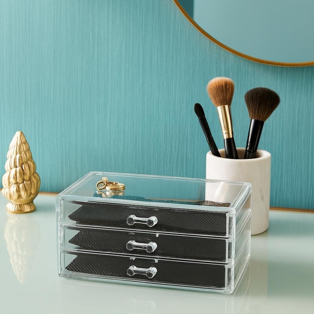 Organizador de Maquiagem 3 Gavetas Organizador de Maquiagem 3 Gavetas