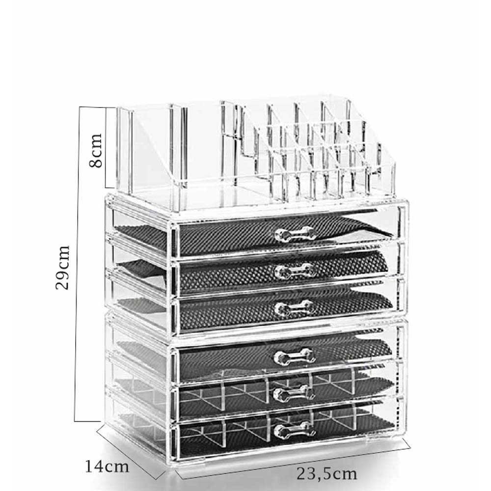 Organizador de Maquiagem 6 Gavetas com Porta Batom Organizador de Maquiagem 6 Gavetas com Porta Batom