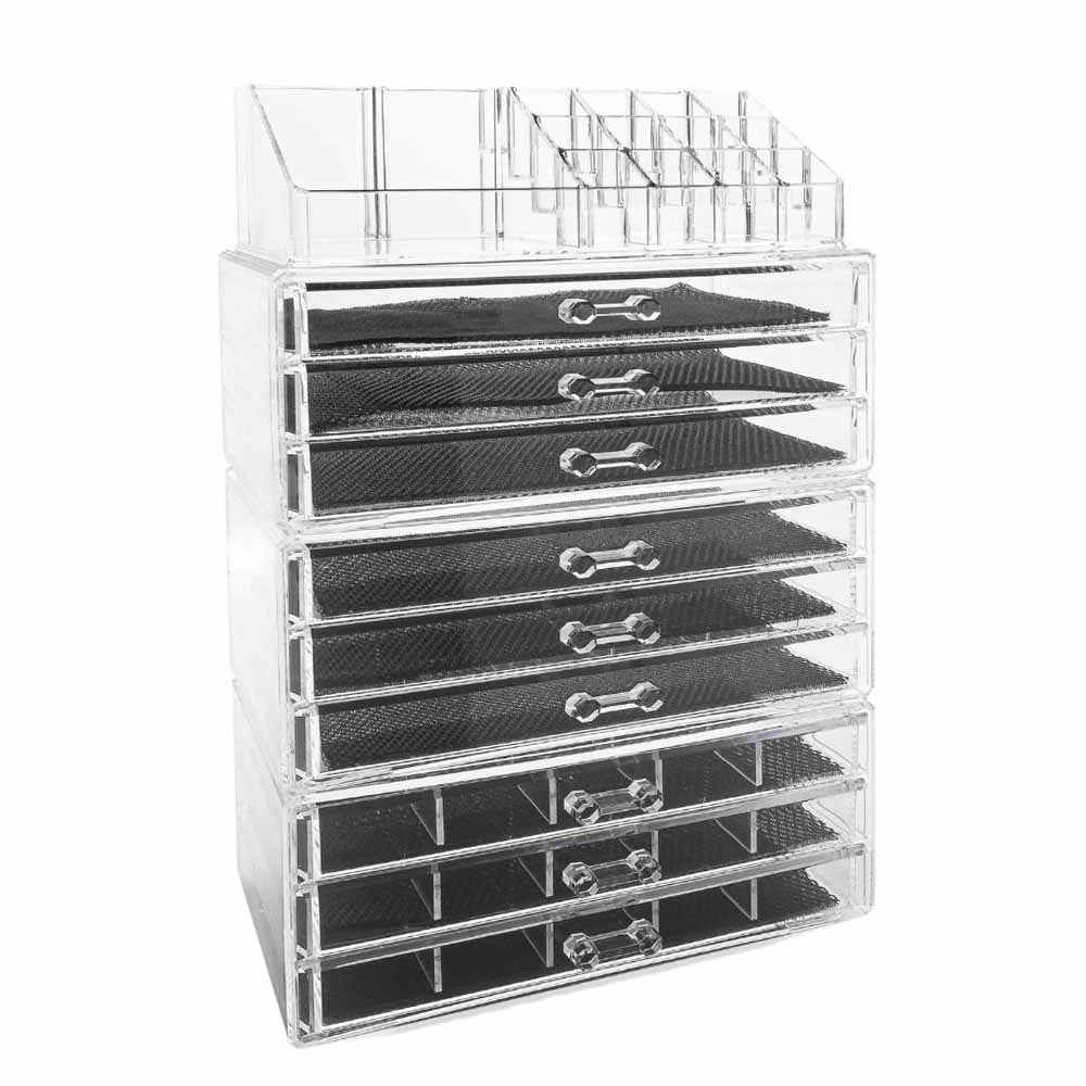 Organizador de Maquiagem 9 gavetas com Bandeja para Batom Organizador de Maquiagem 9 gavetas com Bandeja para Batom