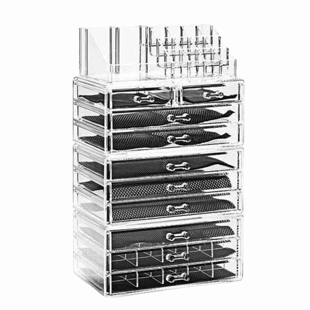 Organizador de Maquiagem com 10 Gavetas e Porta Batom Organizador de Maquiagem com 10 Gavetas e Porta Batom