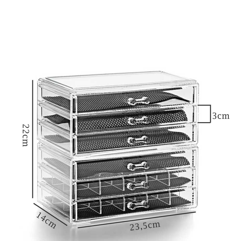 Organizador de Maquiagem com 6 Gavetas Organizador de Maquiagem com 6 Gavetas