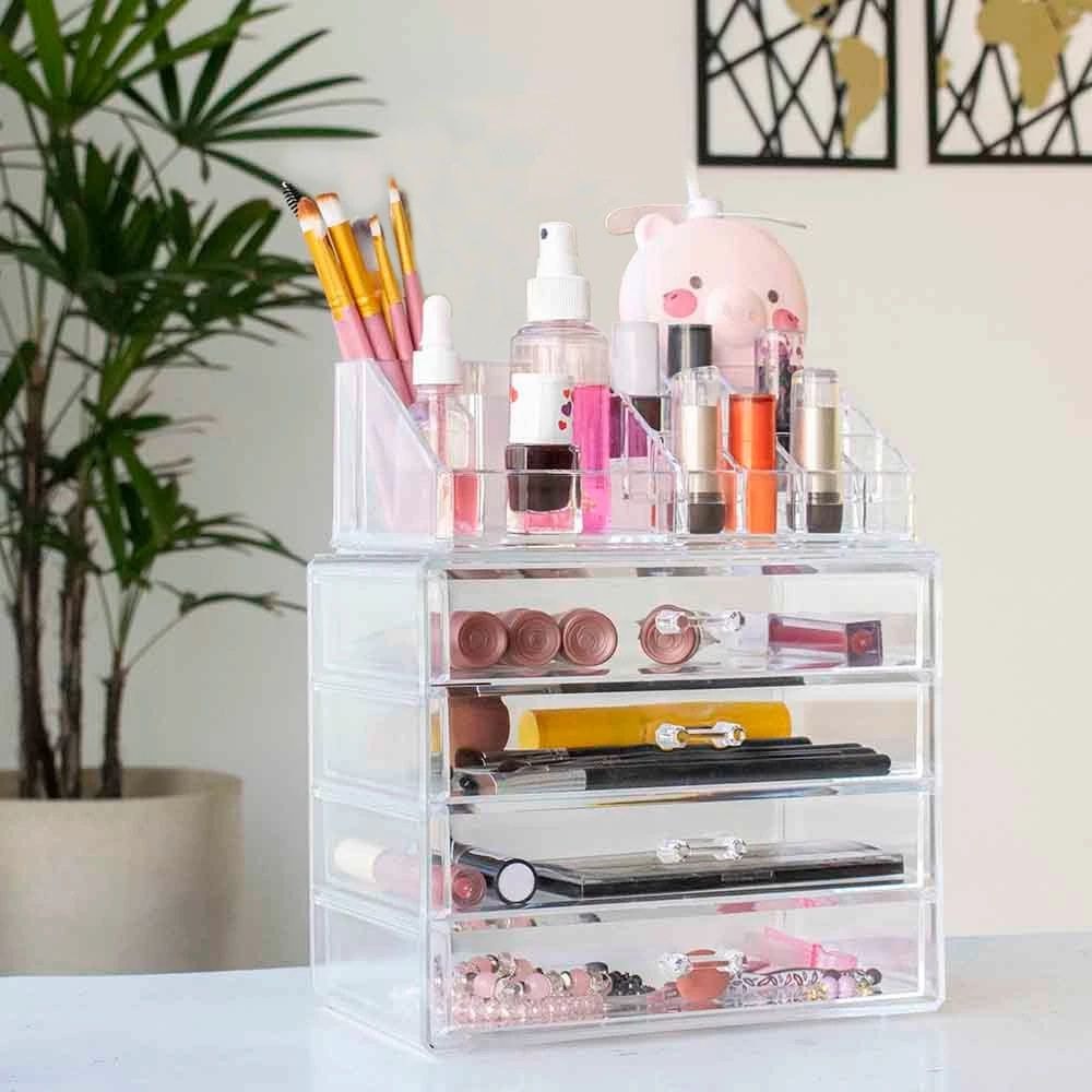 Organizador de Maquiagem Com Porta Batom Luxo Organizador de Maquiagem Com Porta Batom Luxo