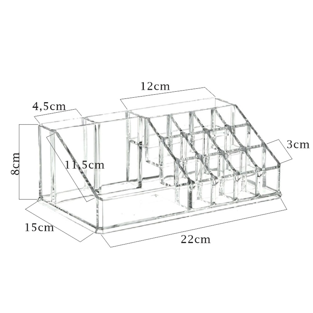 Organizador de Maquiagem e Cosméticos em Acrílico