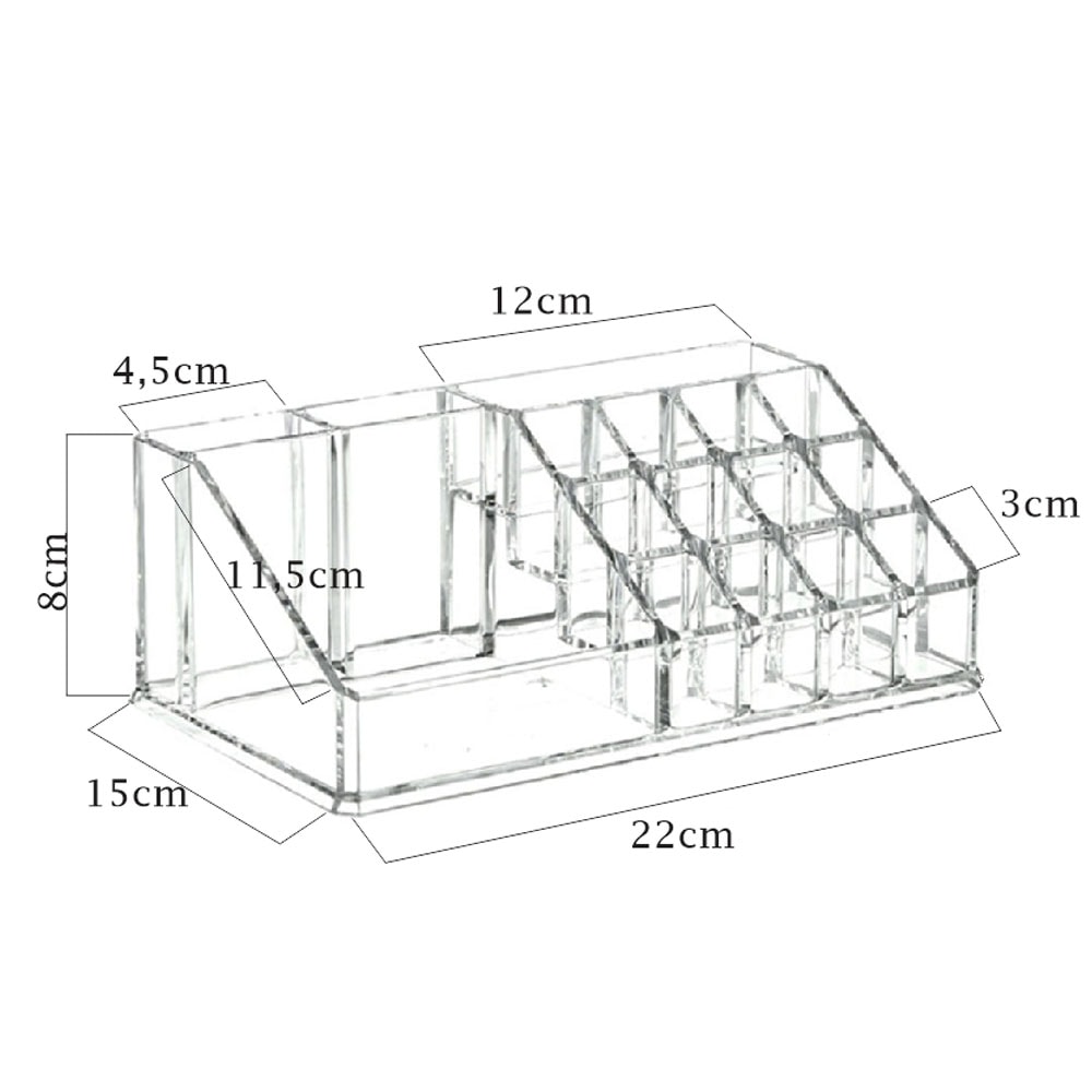 Organizador de Maquiagem e Cosméticos em Acrílico Organizador de Maquiagem e Cosméticos em Acrílico