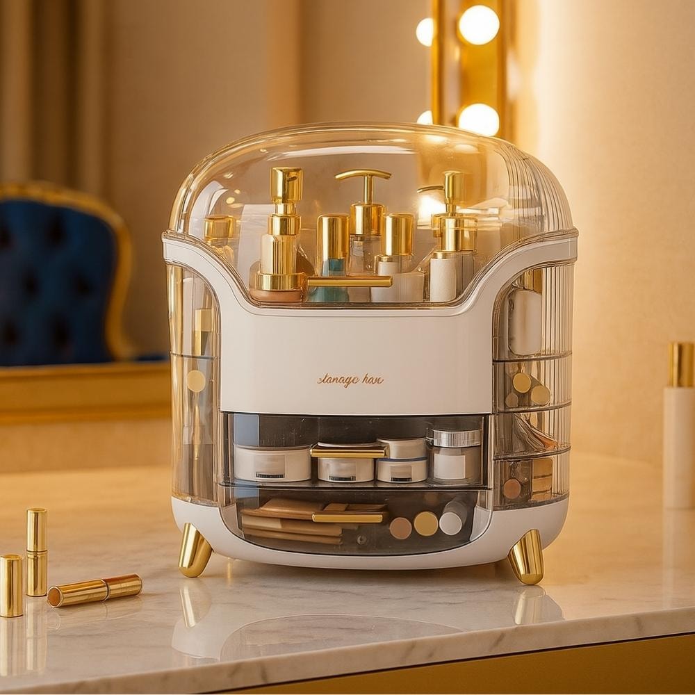 Organizador de Maquiagem e Cosméticos Portátil Deluxe