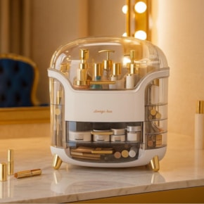 Organizador de Maquiagem e Cosméticos Portátil Deluxe