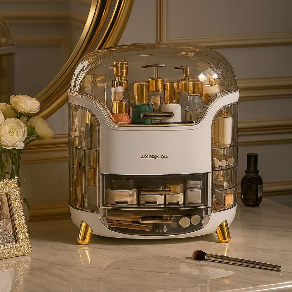 Organizador de Maquiagem e Cosméticos Portátil Deluxe