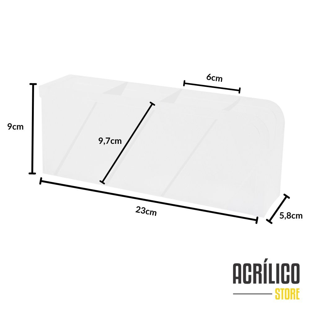 Organizador de Mesa Multiuso com 4 divisórias - 2 ou 4 Unidades