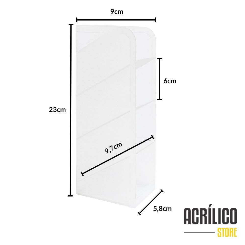 Organizador de Mesa Multiuso com 4 divisórias - 2 ou 4 Unidades