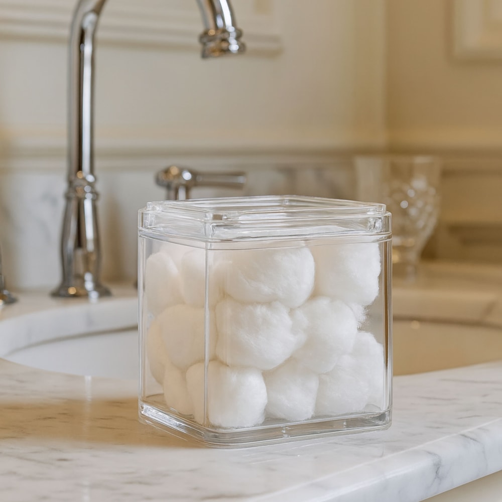 Organizador de Utensílios em Acrílico com Tampa Organizador de Utensílios em Acrílico com Tampa