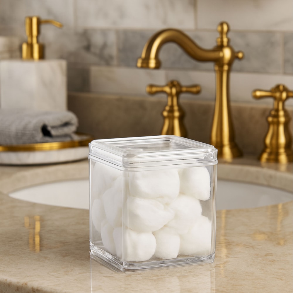 Organizador de Utensílios em Acrílico com Tampa Organizador de Utensílios em Acrílico com Tampa