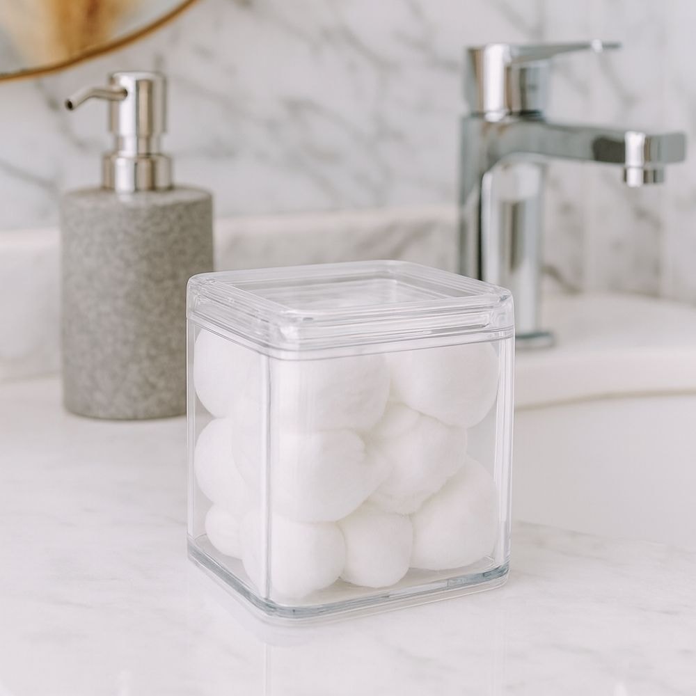 Organizador de Utensílios em Acrílico com Tampa Organizador de Utensílios em Acrílico com Tampa