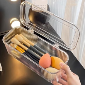 Organizador Diamond Transparente de Acrílico com Tampa