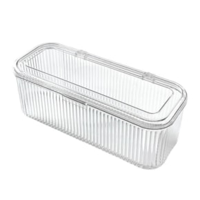 Organizador Diamond Transparente de Acrílico com Tampa