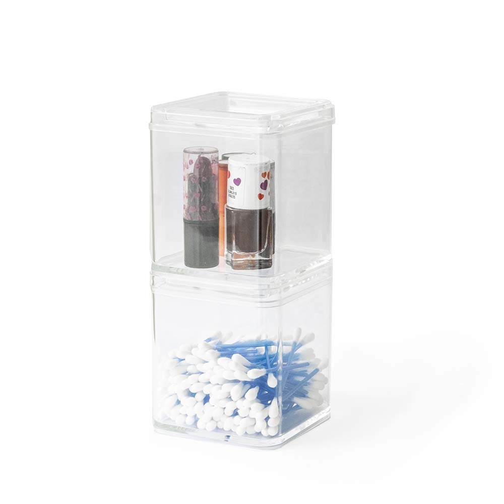 Organizador Duplo em Acrílico para Maquiagem e Cosméticos Organizador Duplo em Acrílico para Maquiagem e Cosméticos