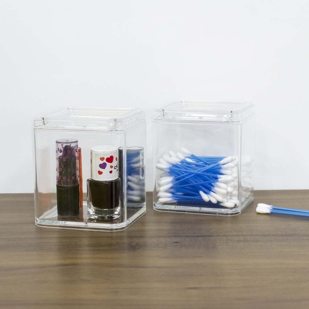 Organizador Duplo em Acrílico para Maquiagem e Cosméticos Organizador Duplo em Acrílico para Maquiagem e Cosméticos