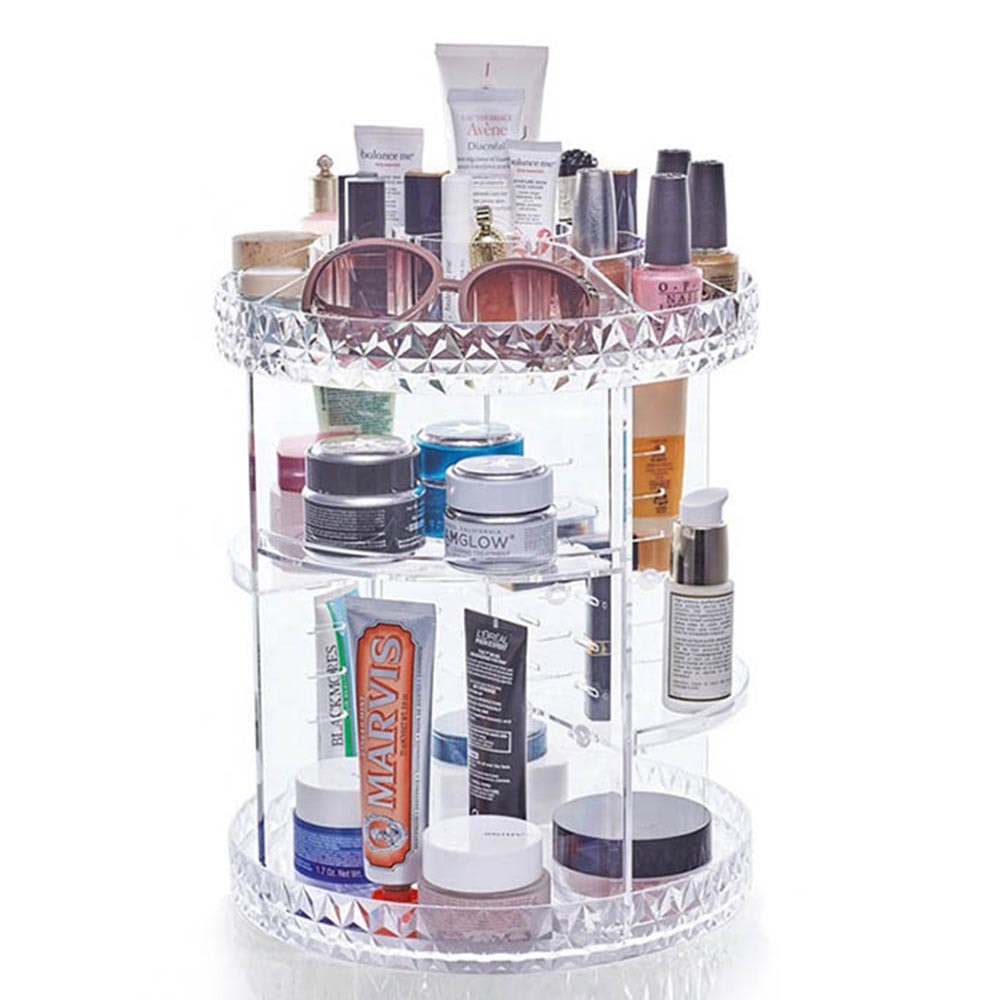 Organizador Giratório para Maquiagem e Cosméticos Diamond Organizador Giratório para Maquiagem e Cosméticos Diamond