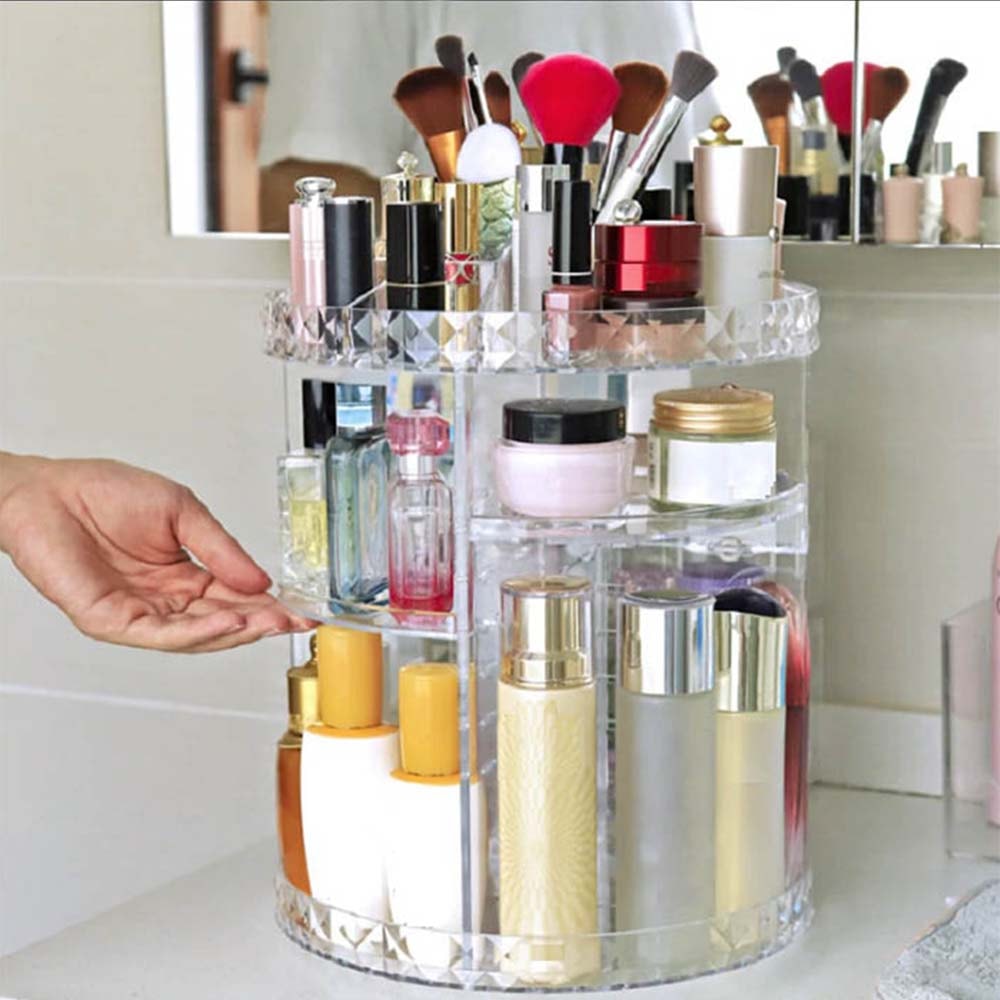 Organizador Giratório para Maquiagem e Cosméticos Diamond Organizador Giratório para Maquiagem e Cosméticos Diamond