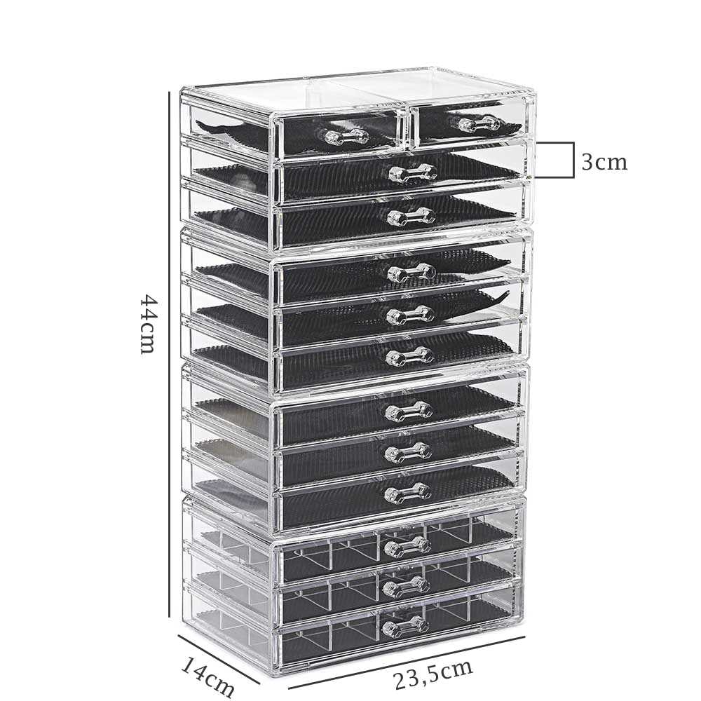Organizador Grande de Maquiagem 13 Gavetas Organizador Grande de Maquiagem 13 Gavetas