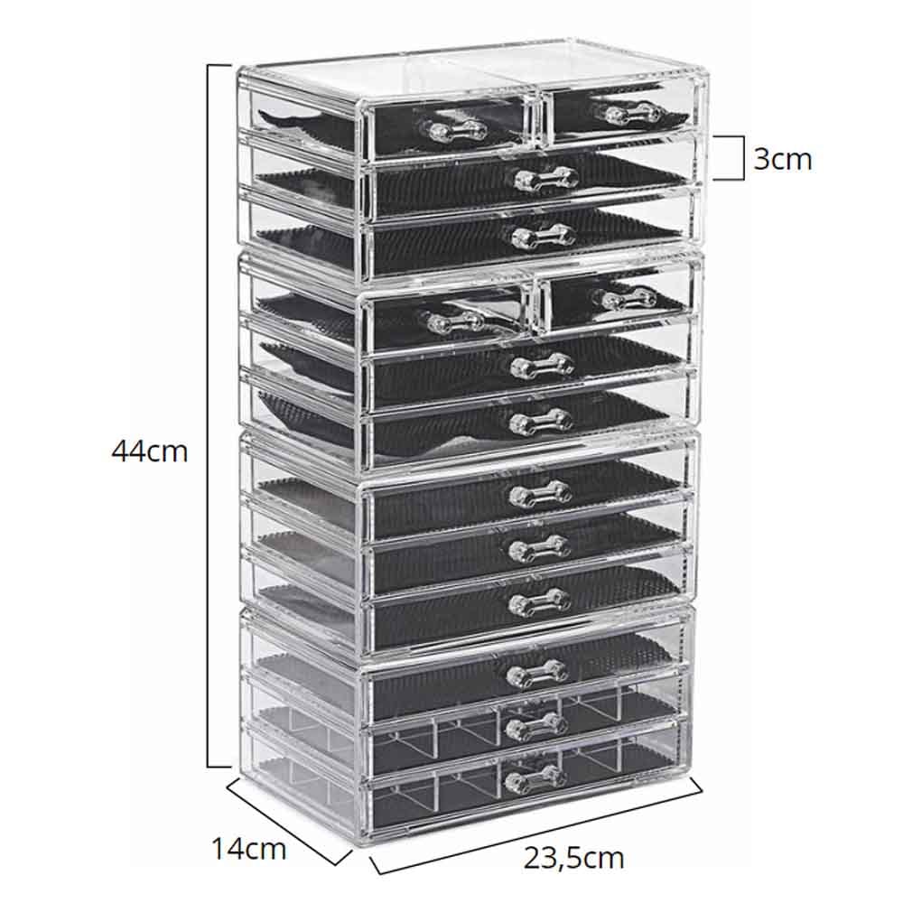 Organizador Grande de Maquiagem 14 Gavetas Organizador Grande de Maquiagem 14 Gavetas