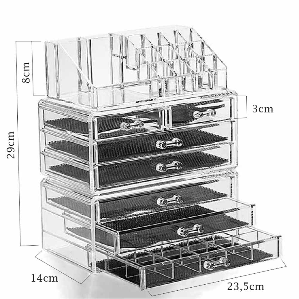 Organizador Grande de Maquiagem 7 Gavetas e Porta Batom Organizador Grande de Maquiagem 7 Gavetas e Porta Batom