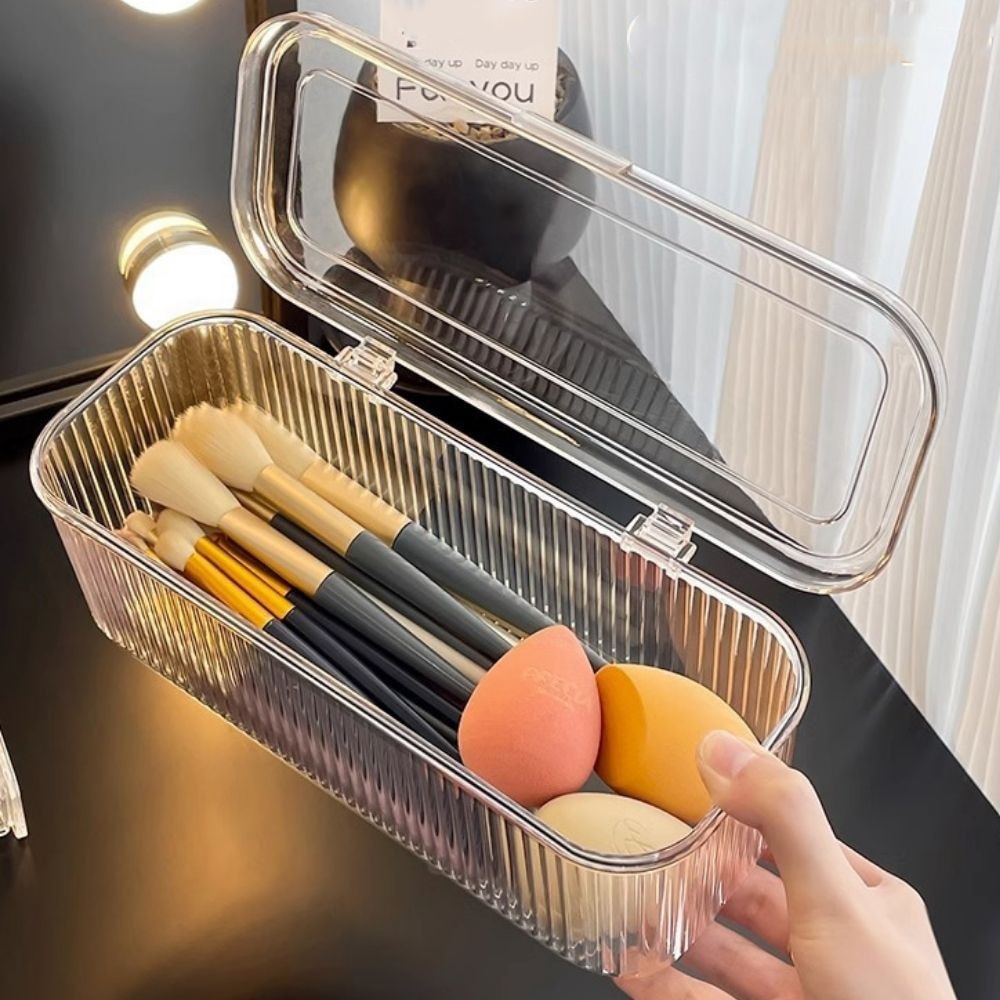 Organizador Lines Transparente de Acrílico com Tampa Organizador Lines Transparente de Acrílico com Tampa