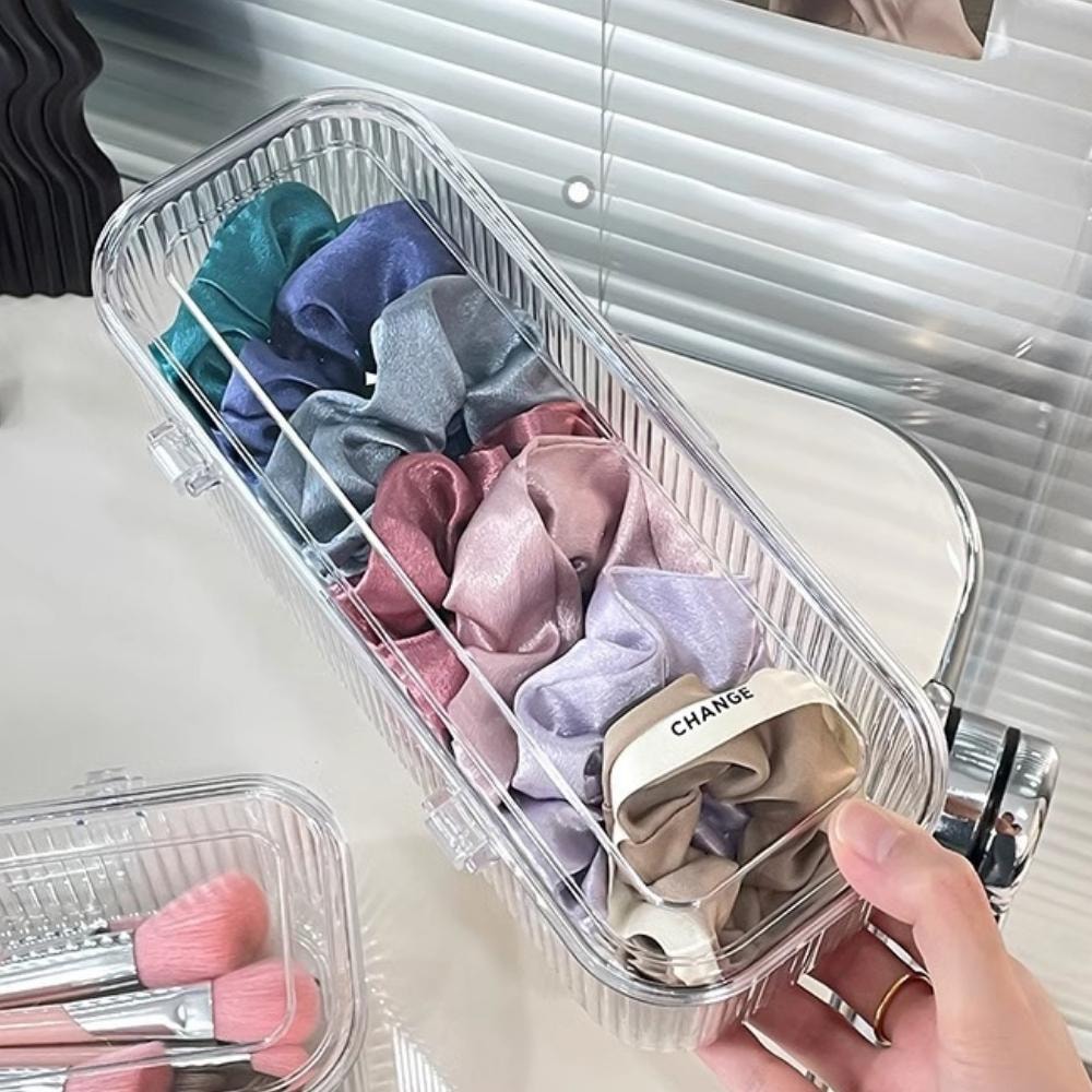 Organizador Lines Transparente de Acrílico com Tampa Organizador Lines Transparente de Acrílico com Tampa