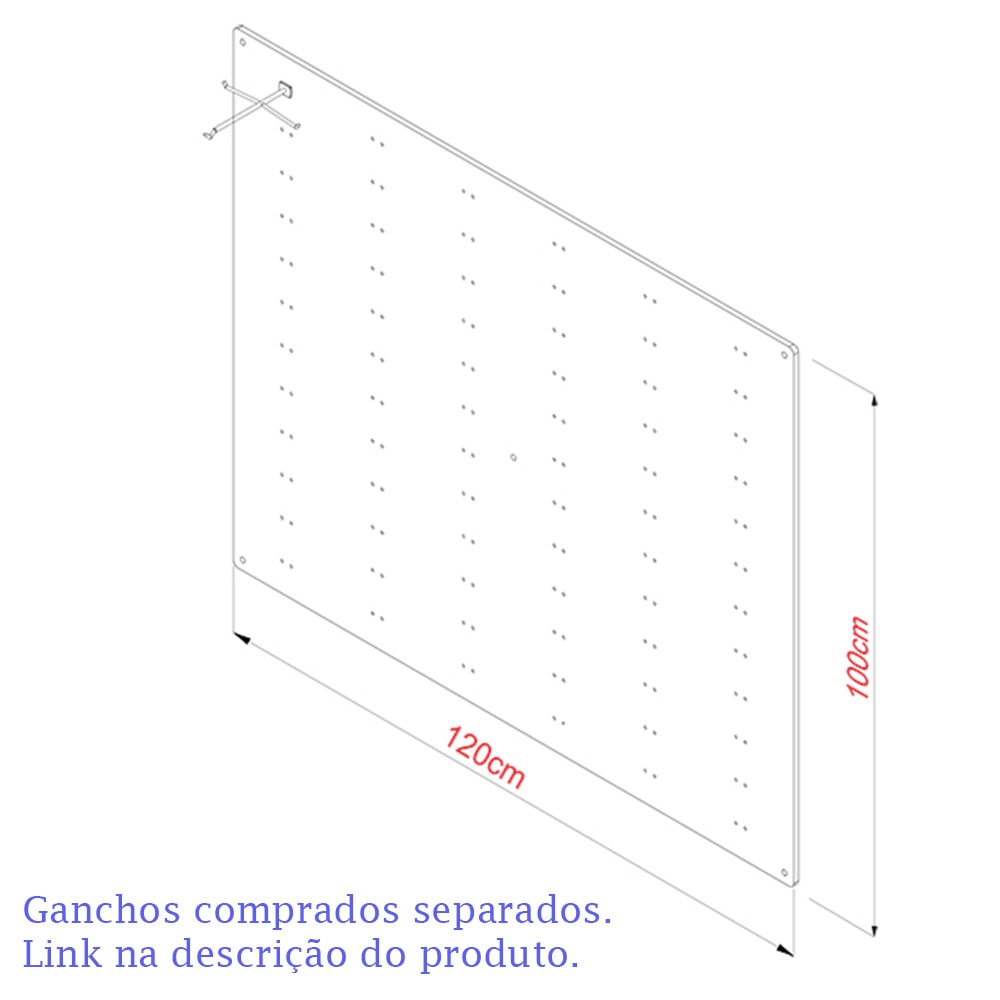 Painel Expositor em Acrílico para Óculos 120x100cm Painel Expositor em Acrílico para Óculos 120x100cm