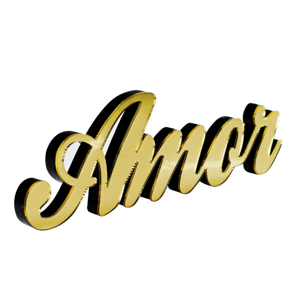 Palavra Decorativa em Acrílico Espelhado Amor Palavra Decorativa em Acrílico Espelhado Amor