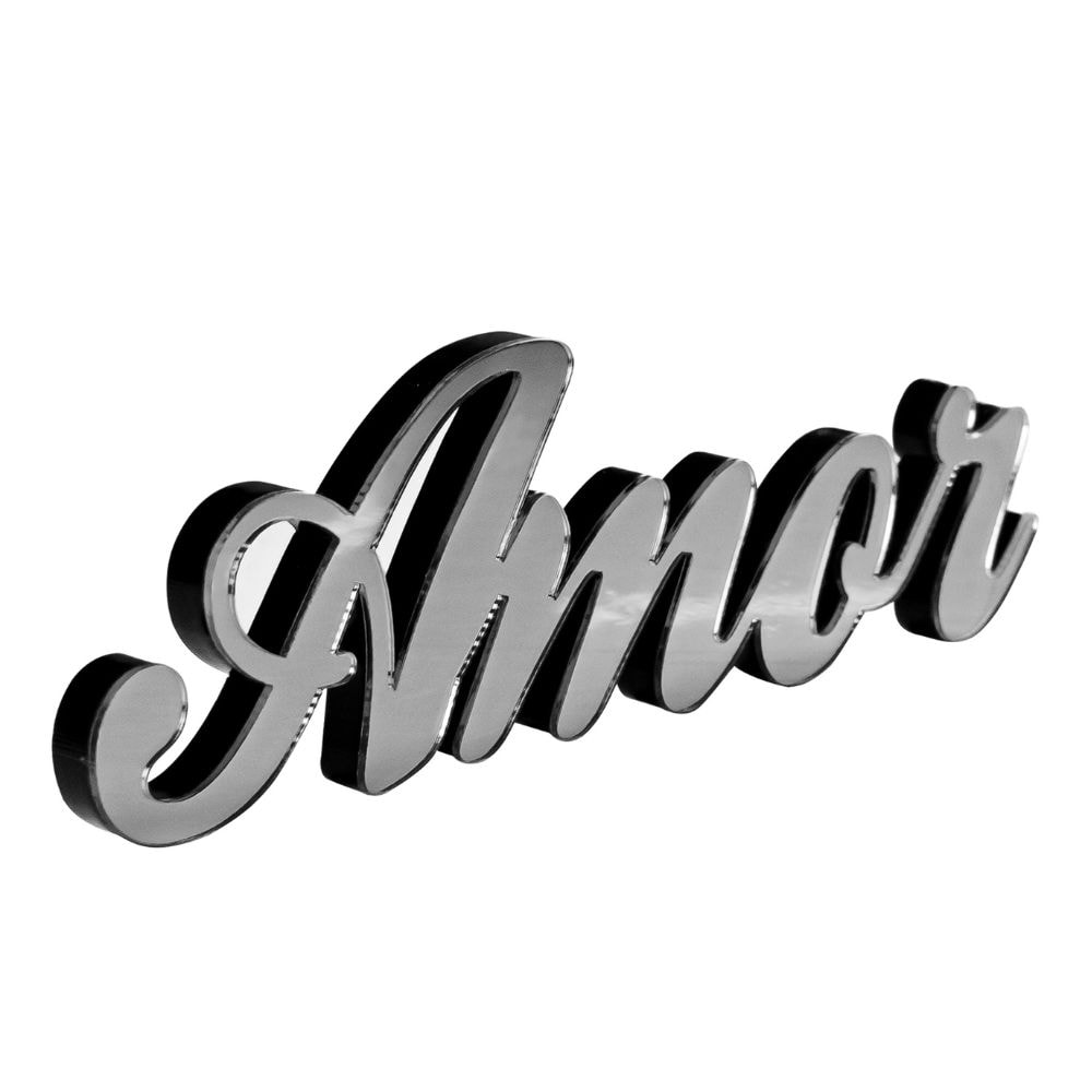 Palavra Decorativa em Acrílico Espelhado Amor Palavra Decorativa em Acrílico Espelhado Amor