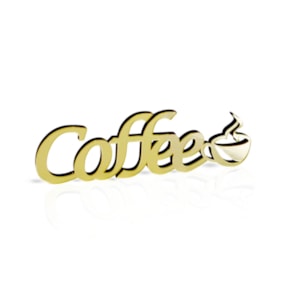 Palavra Decorativa em Acrílico Espelhado Coffee