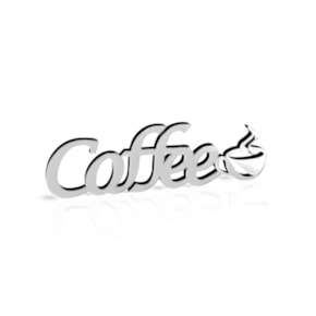 Palavra Decorativa em Acrílico Espelhado Coffee