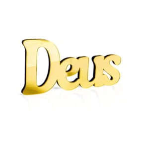 Palavra Decorativa em Acrílico Espelhado Deus