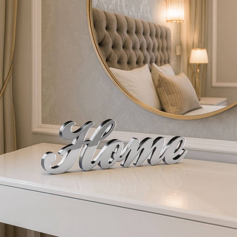 Palavra Decorativa em Acrílico Espelhado Home Palavra Decorativa em Acrílico Espelhado Home
