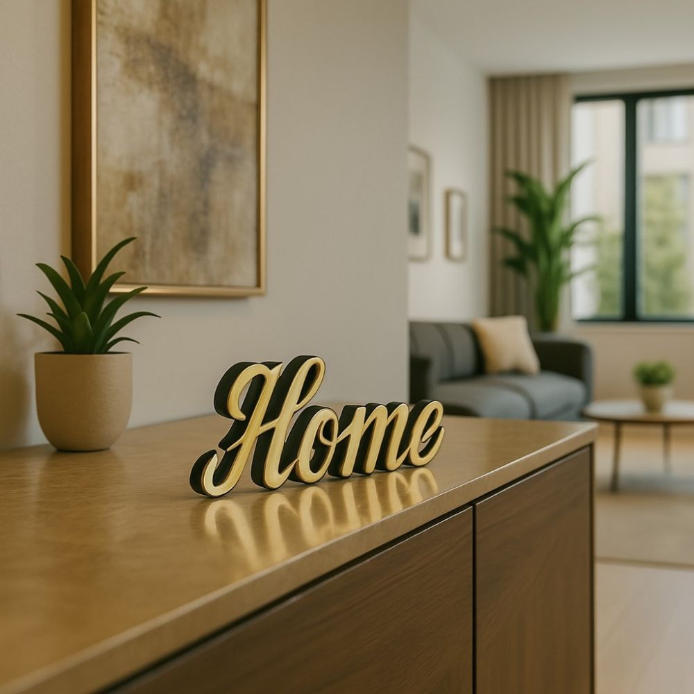 Palavra Decorativa em Acrílico Espelhado Home Palavra Decorativa em Acrílico Espelhado Home