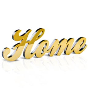 Palavra Decorativa em Acrílico Espelhado Home