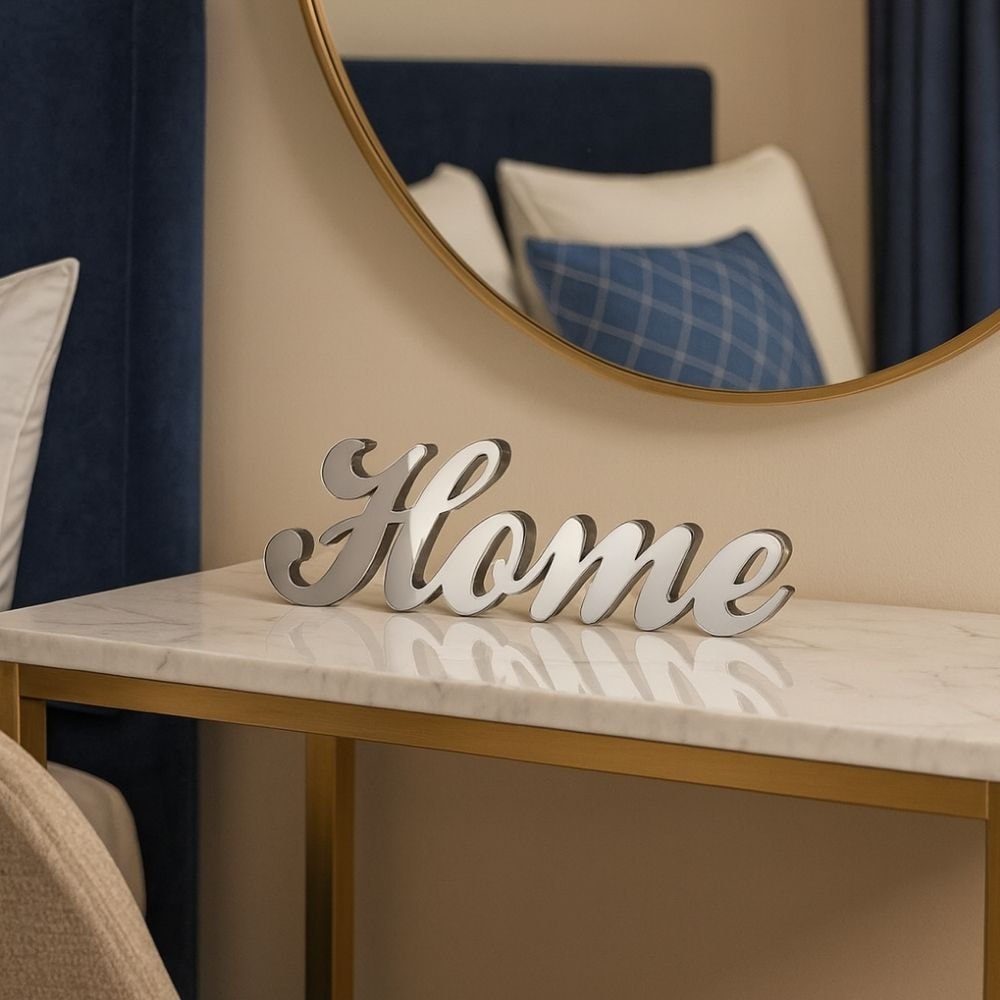 Palavra Decorativa em Acrílico Espelhado Home Palavra Decorativa em Acrílico Espelhado Home