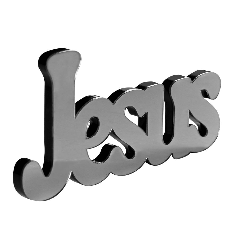 Palavra Decorativa em Acrílico Espelhado Jesus Palavra Decorativa em Acrílico Espelhado Jesus