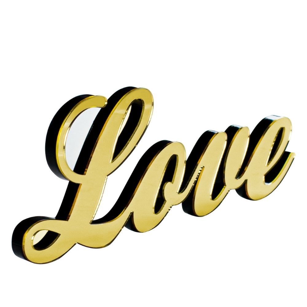 Palavra Decorativa em Acrílico Espelhado Love Palavra Decorativa em Acrílico Espelhado Love