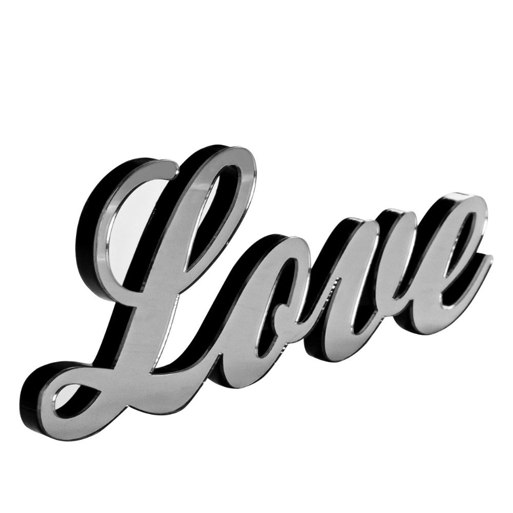 Palavra Decorativa em Acrílico Espelhado Love Palavra Decorativa em Acrílico Espelhado Love