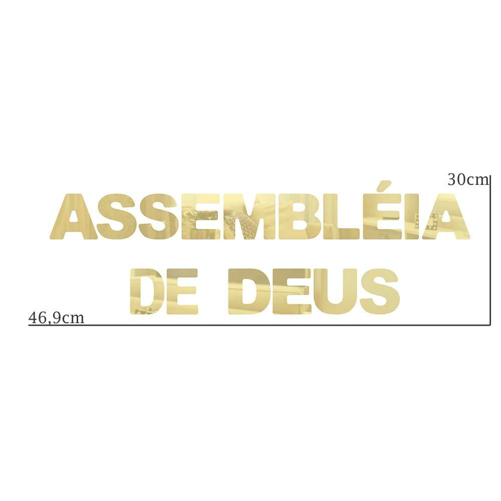 Palavra em Acrílico Espelhado - Assembléia de Deus