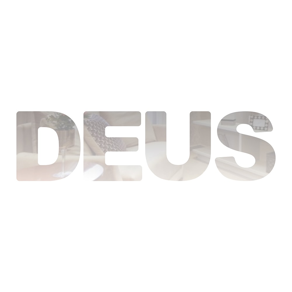 Palavra em Acrílico Espelhado - Deus Palavra em Acrílico Espelhado - Deus