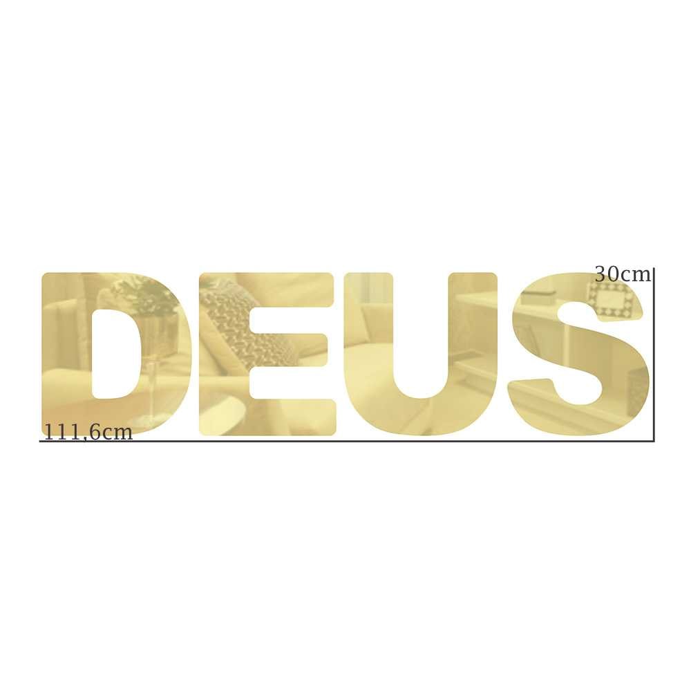 Palavra em Acrílico Espelhado - Deus Palavra em Acrílico Espelhado - Deus