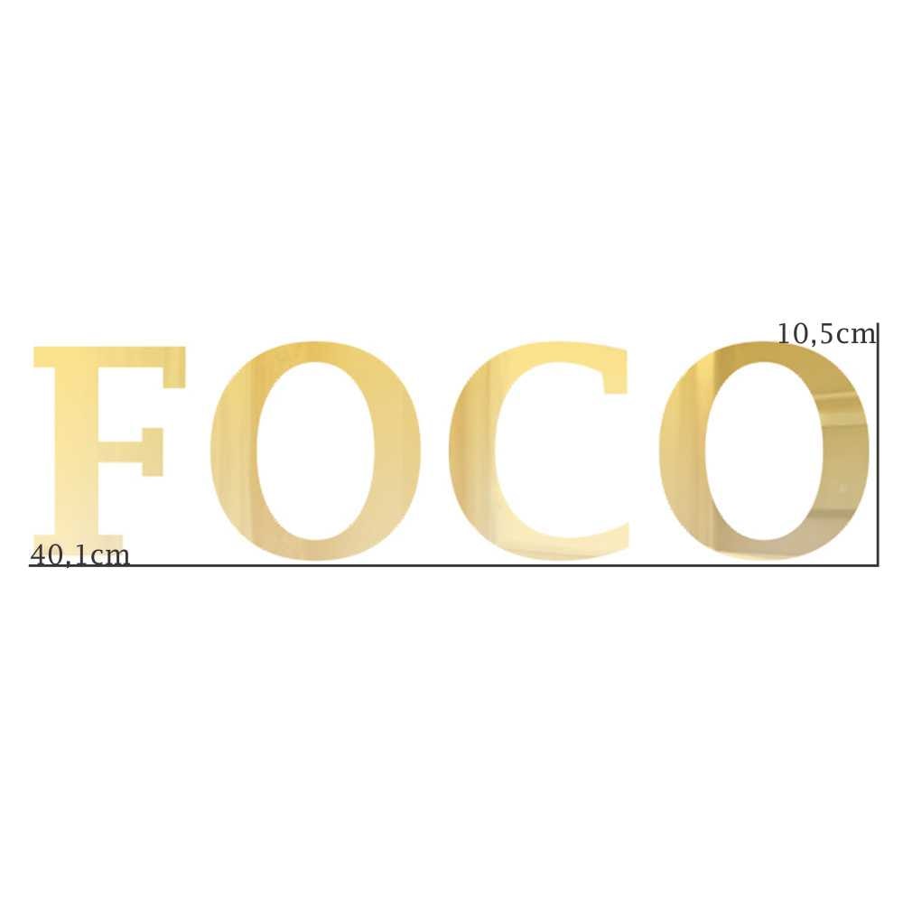 Palavra em Acrílico Espelhado - Foco Palavra em Acrílico Espelhado - Foco