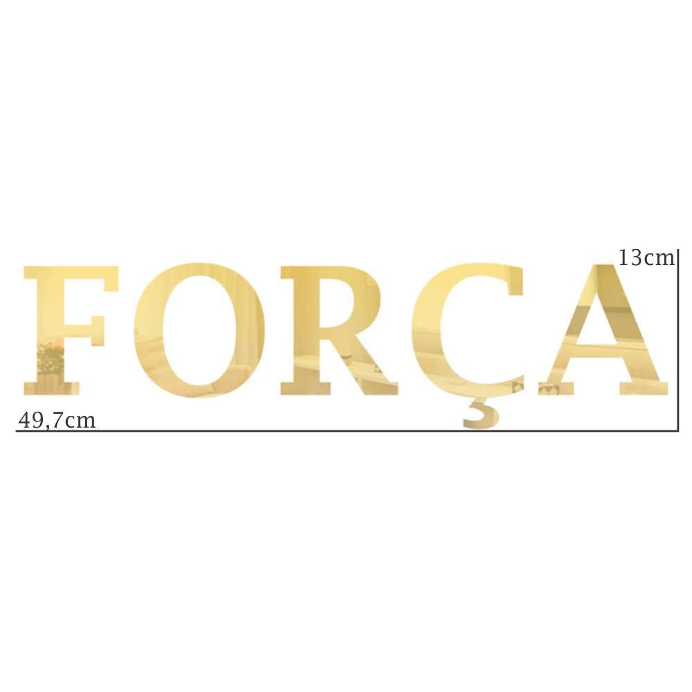 Palavra em Acrílico Espelhado - Força Palavra em Acrílico Espelhado - Força