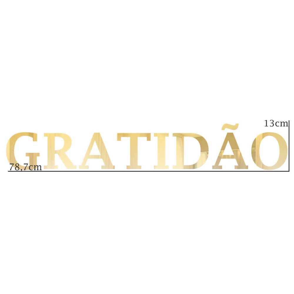 Palavra em Acrílico Espelhado - Gratidão Palavra em Acrílico Espelhado - Gratidão