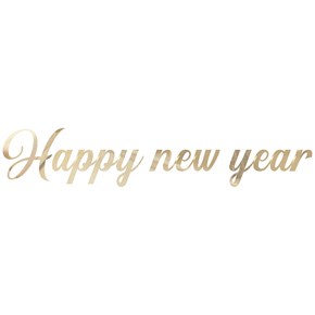 Palavra em Acrílico Espelhado Happy New Year - Letras 15cm altura