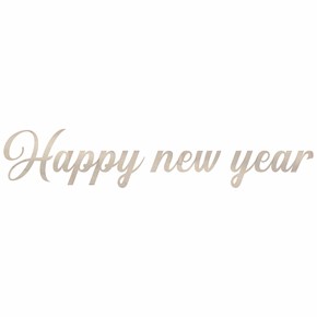 Palavra em Acrílico Espelhado Happy New Year - Letras 15cm altura
